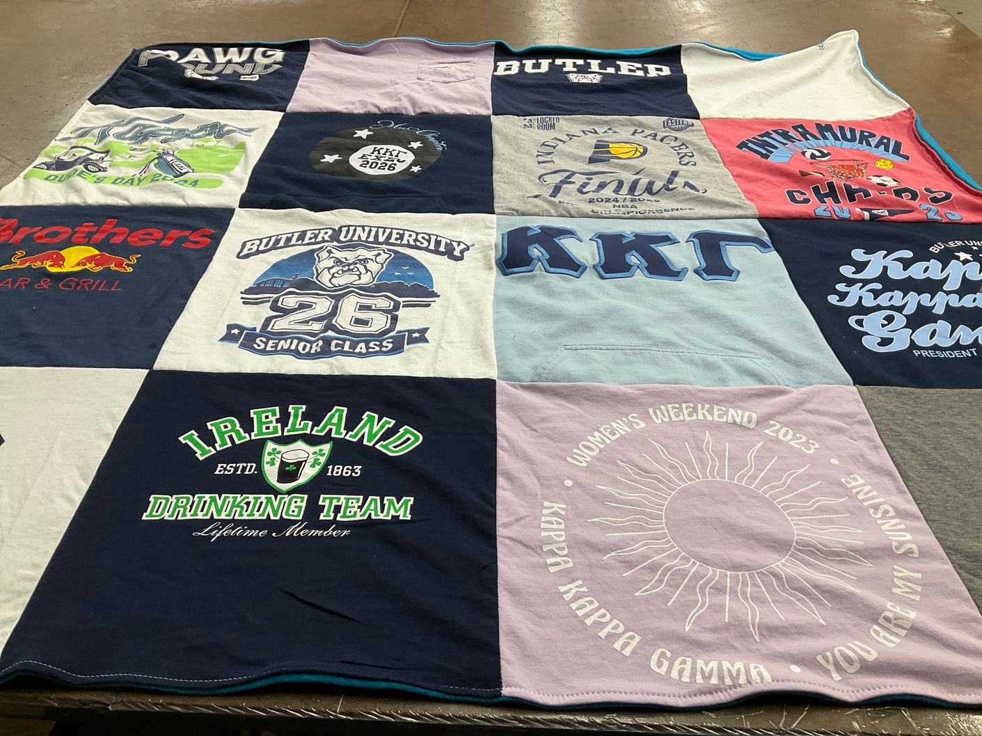 T-shirt quilt from butler university by Dawn from IL