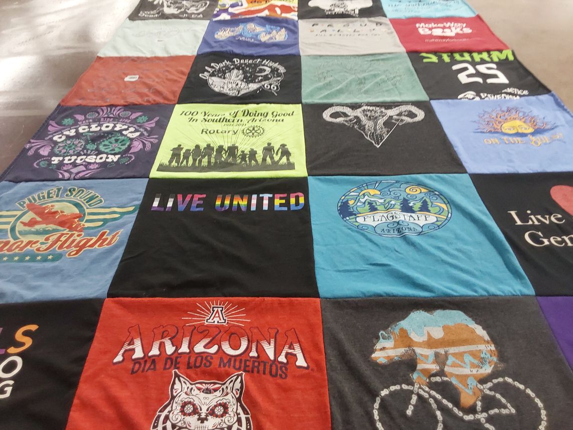 T-shirt quilt from university of arizona by Allyson from WA