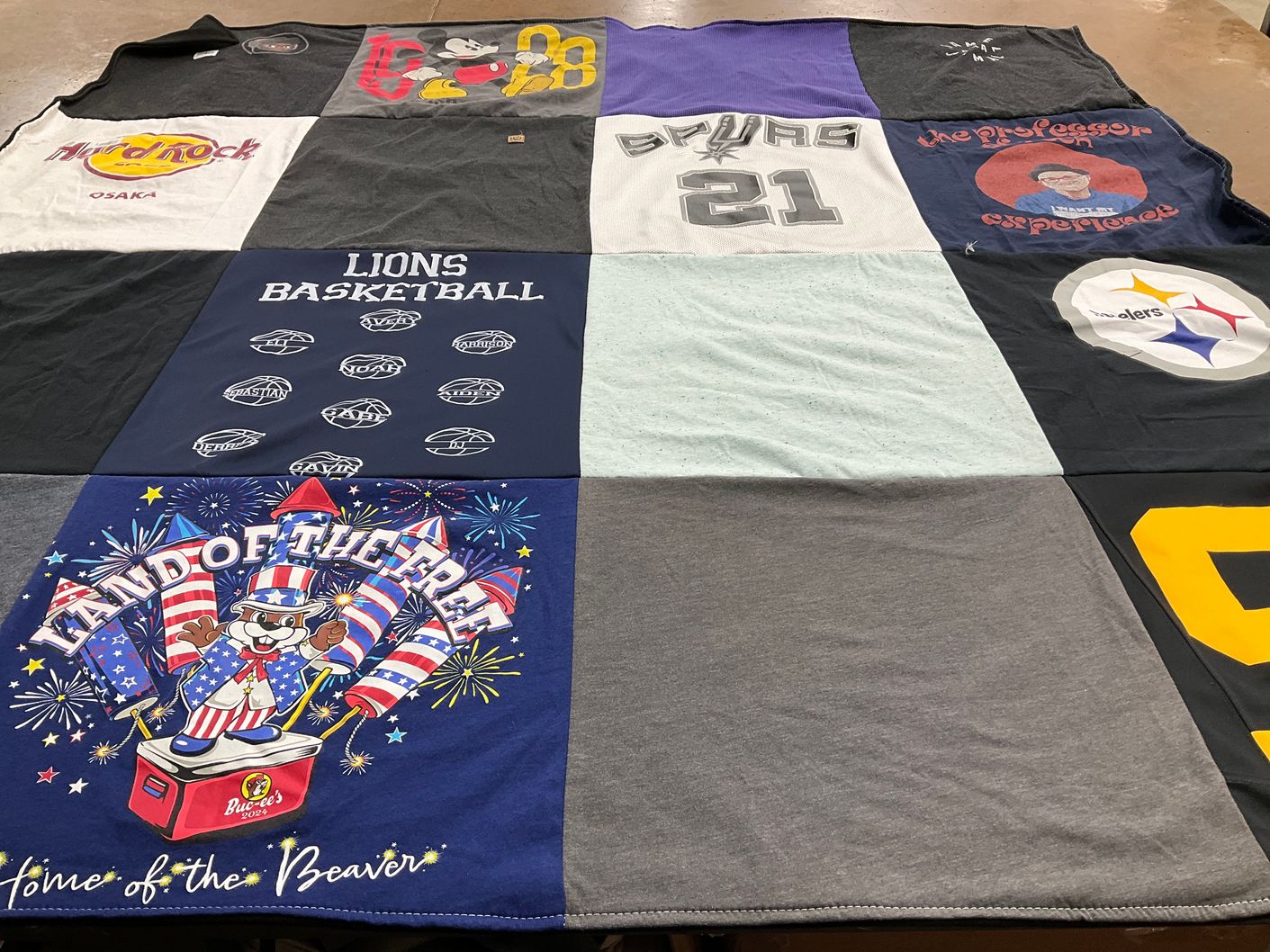 T-shirt quilt featuring spurs by Jennifer from TX