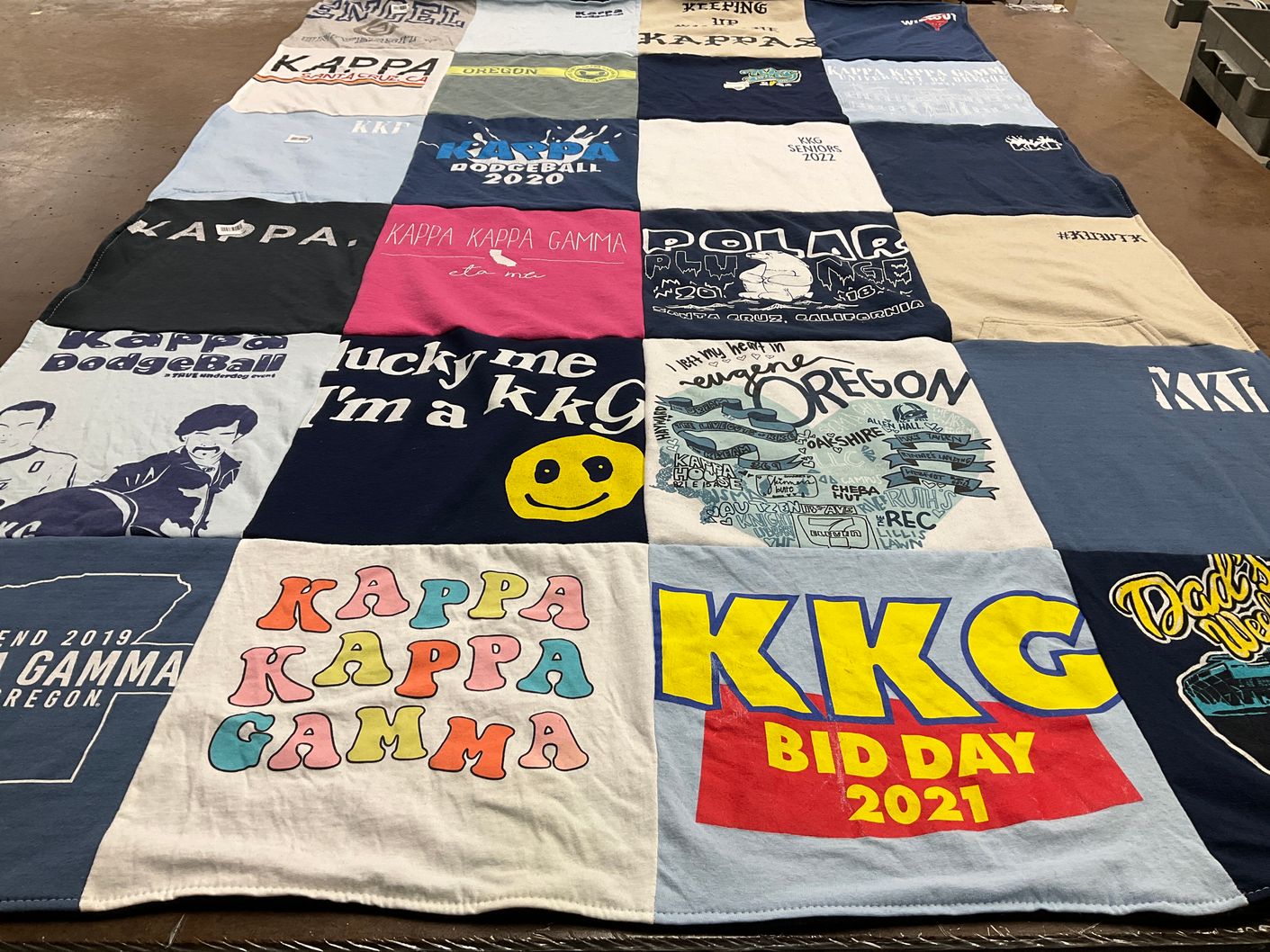 T-shirt quilt from university of oregon by Kristi from TX