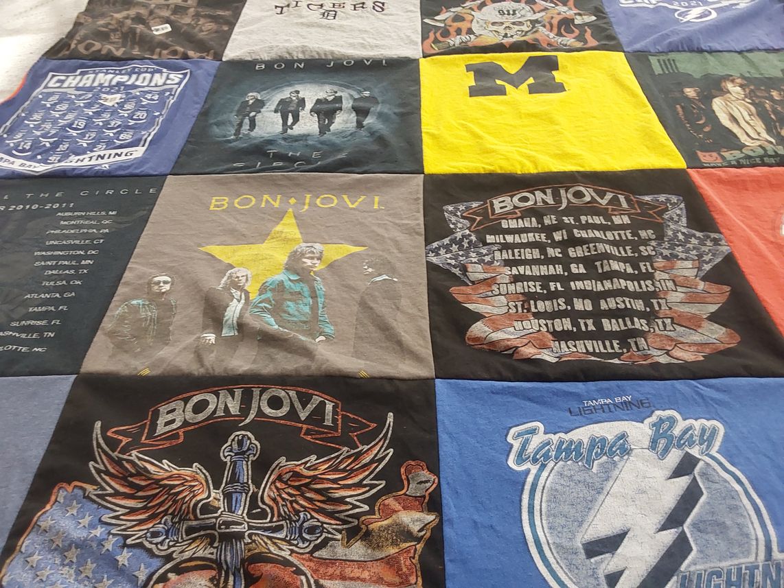 T-shirt quilt featuring tampa bay lightning by Kevin from FL