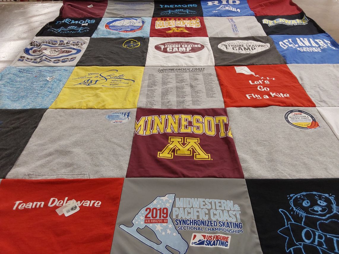 T-shirt quilt from university of minnesota by Lidia from TX