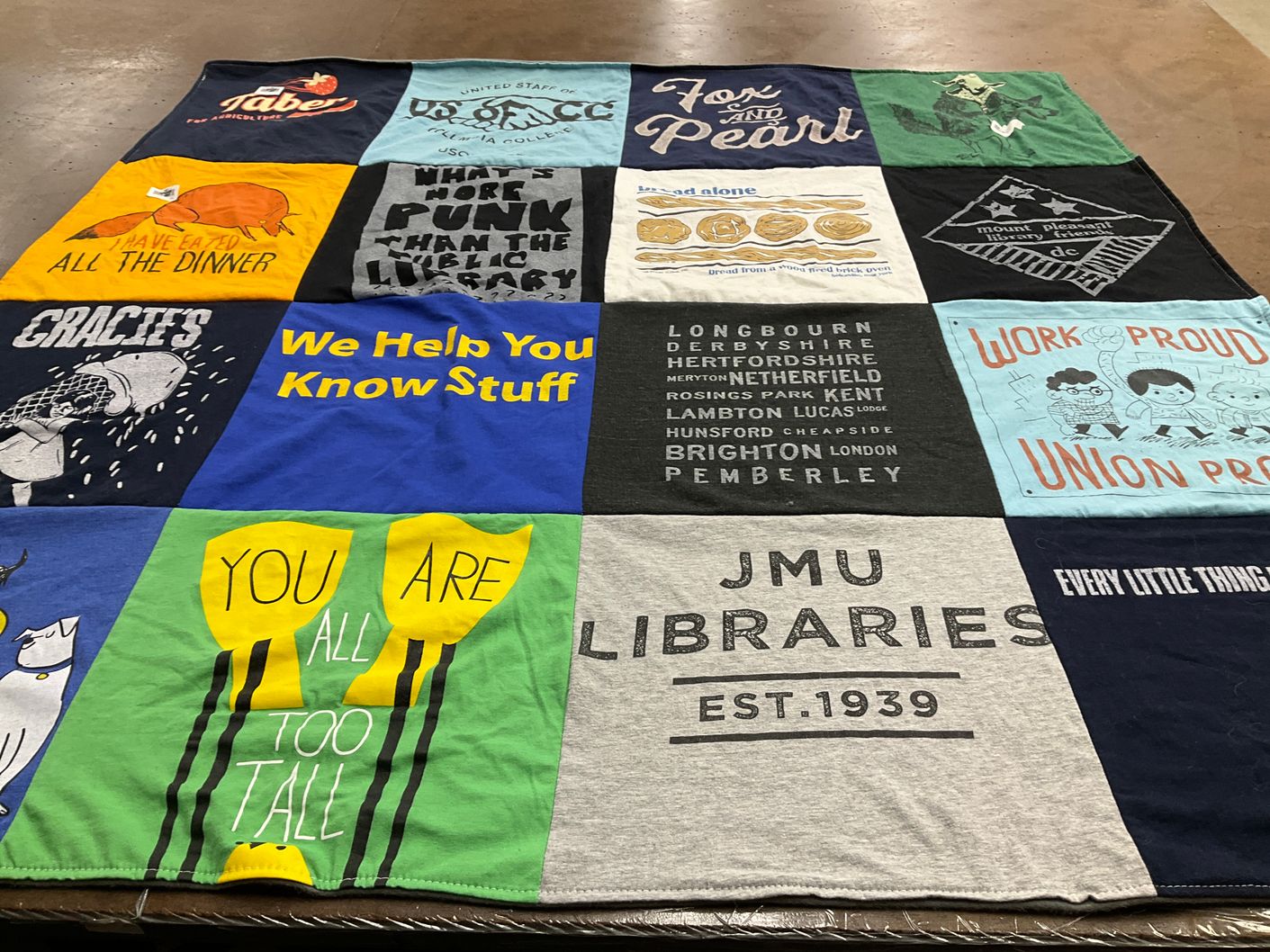 T-shirt quilt from james madison university by Karen from MI
