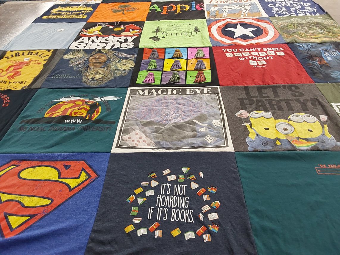 T-shirt quilt from north indiana university by Shawn from NY