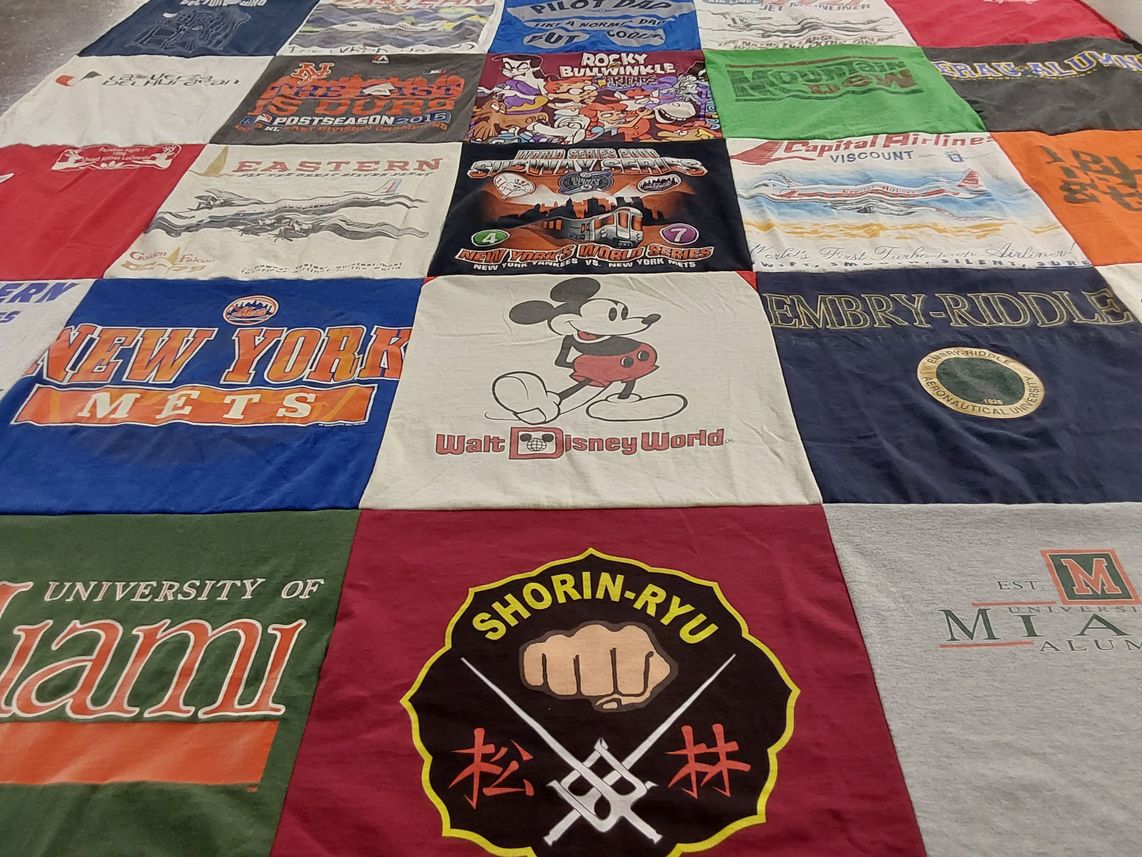 T-shirt quilt featuring new york mets by Gina from FL