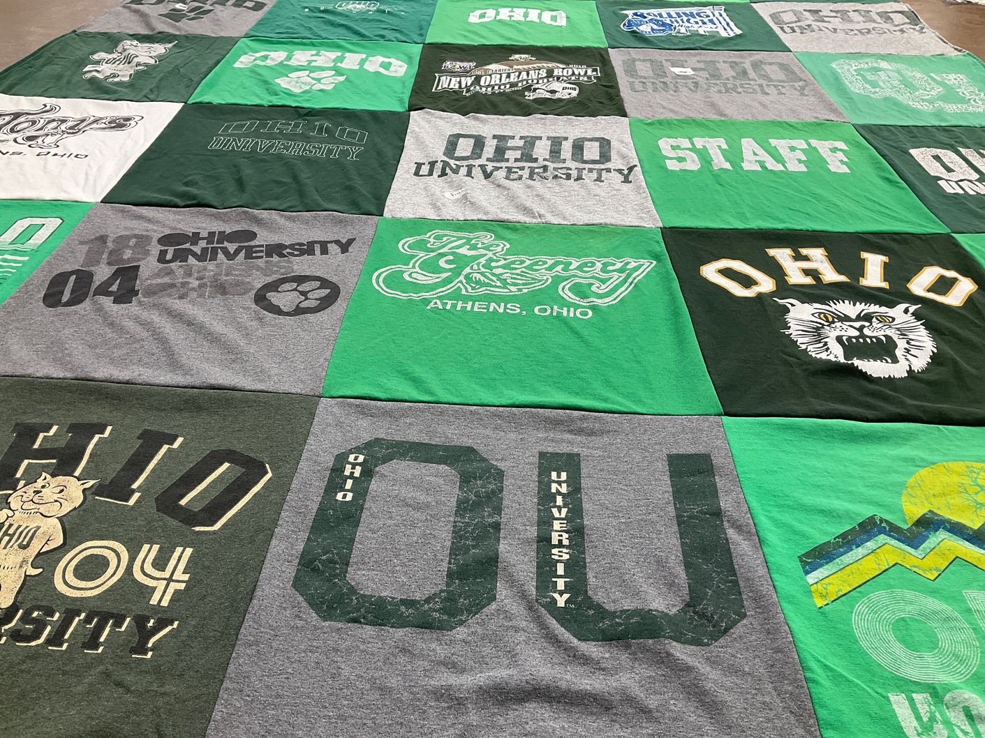 T-shirt quilt from ohio university by Lisa from OH