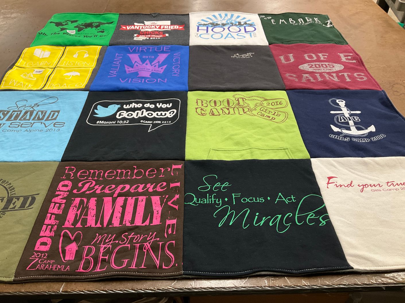 T-shirt quilt from university of edmonton by Erin from WA