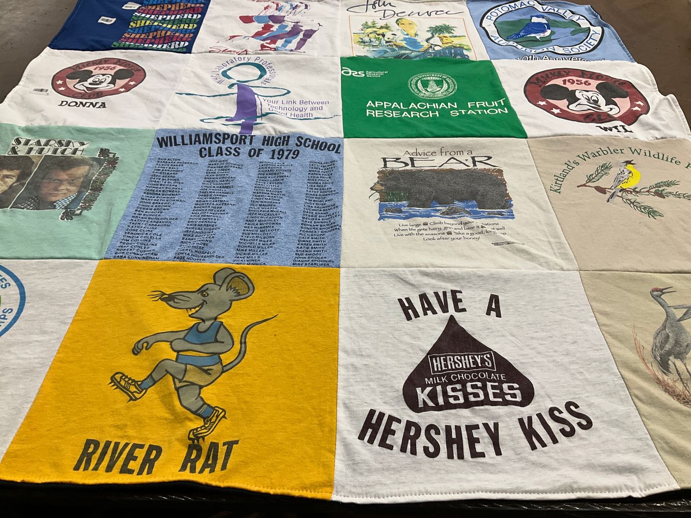 T-shirt quilt from williamsport high school by Donna from WV