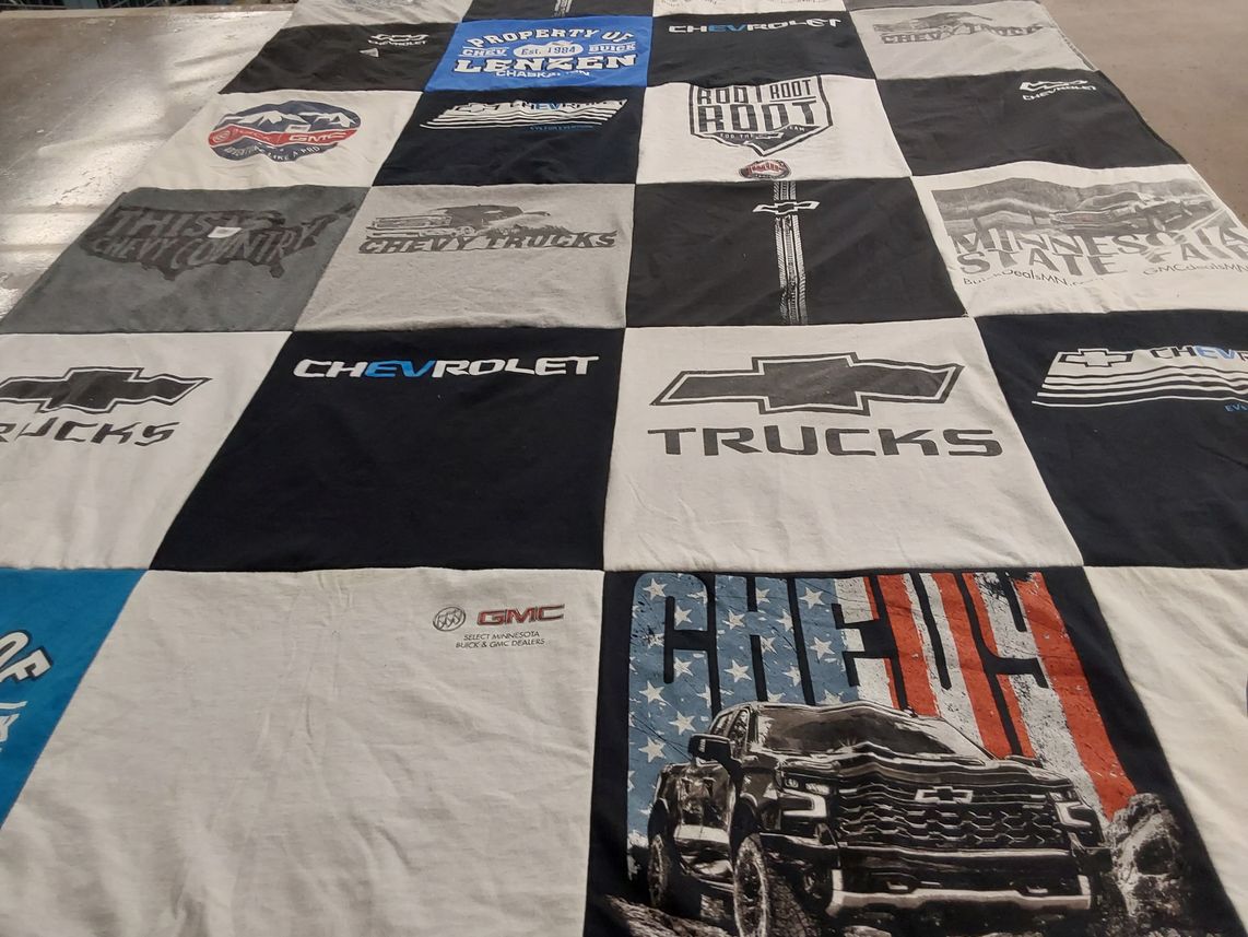 T-shirt quilt from minnesota state university by Ann from MN