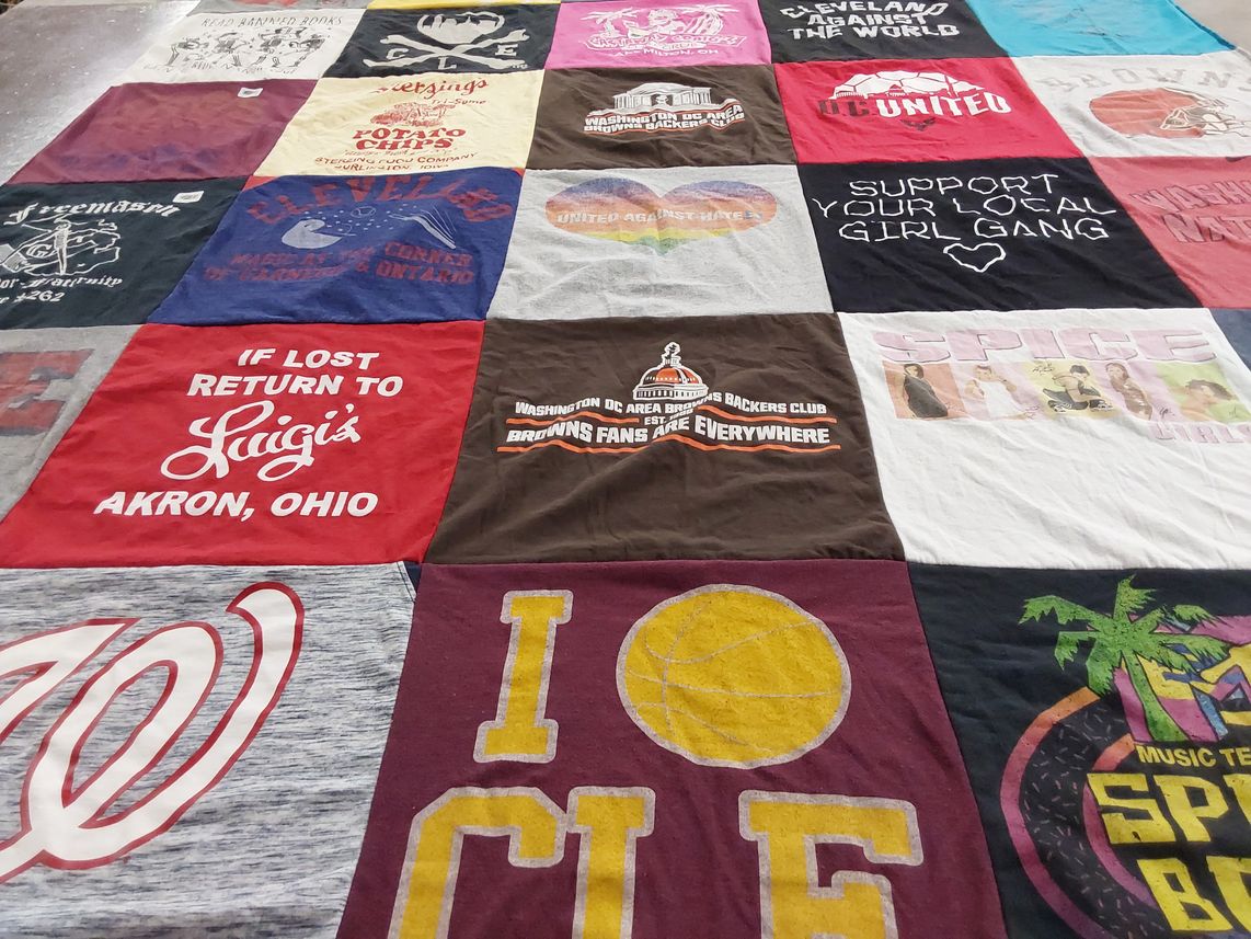 T-shirt quilt with local culture, music themes by Leah from FL