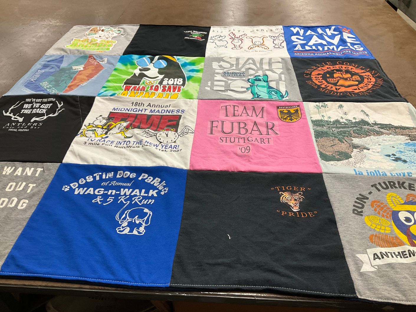 T-shirt quilt from arizona state university by Bethany from AZ