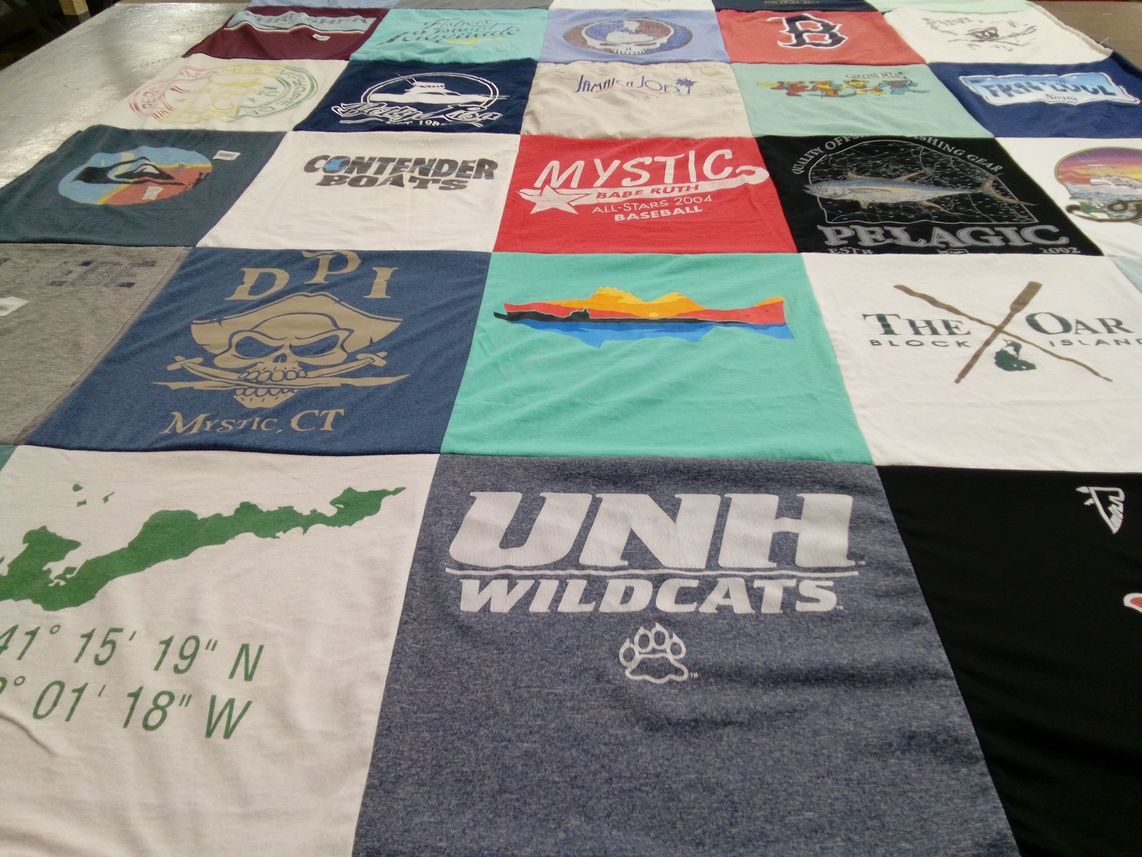 T-shirt quilt from university of new hampshire by Chris P from CT
