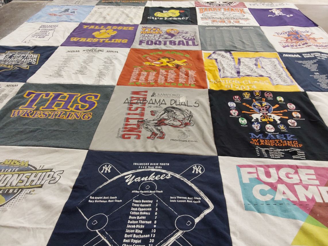 T-shirt quilt from tallassee high school by Christina from AL