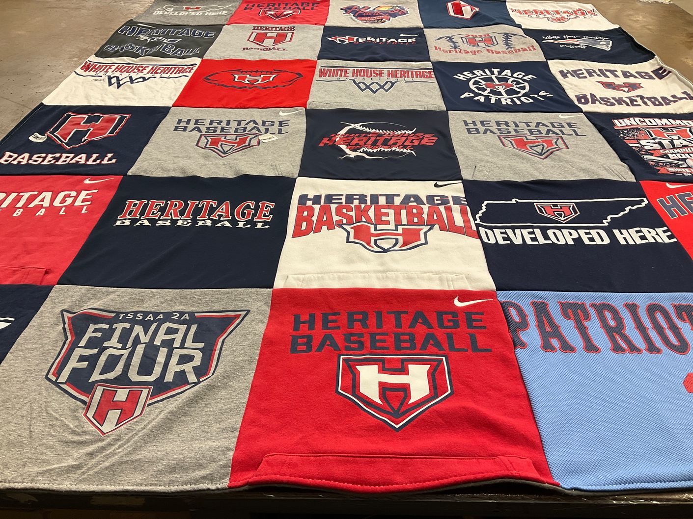 T-shirt quilt featuring heritage patriots by Marilyn from TN