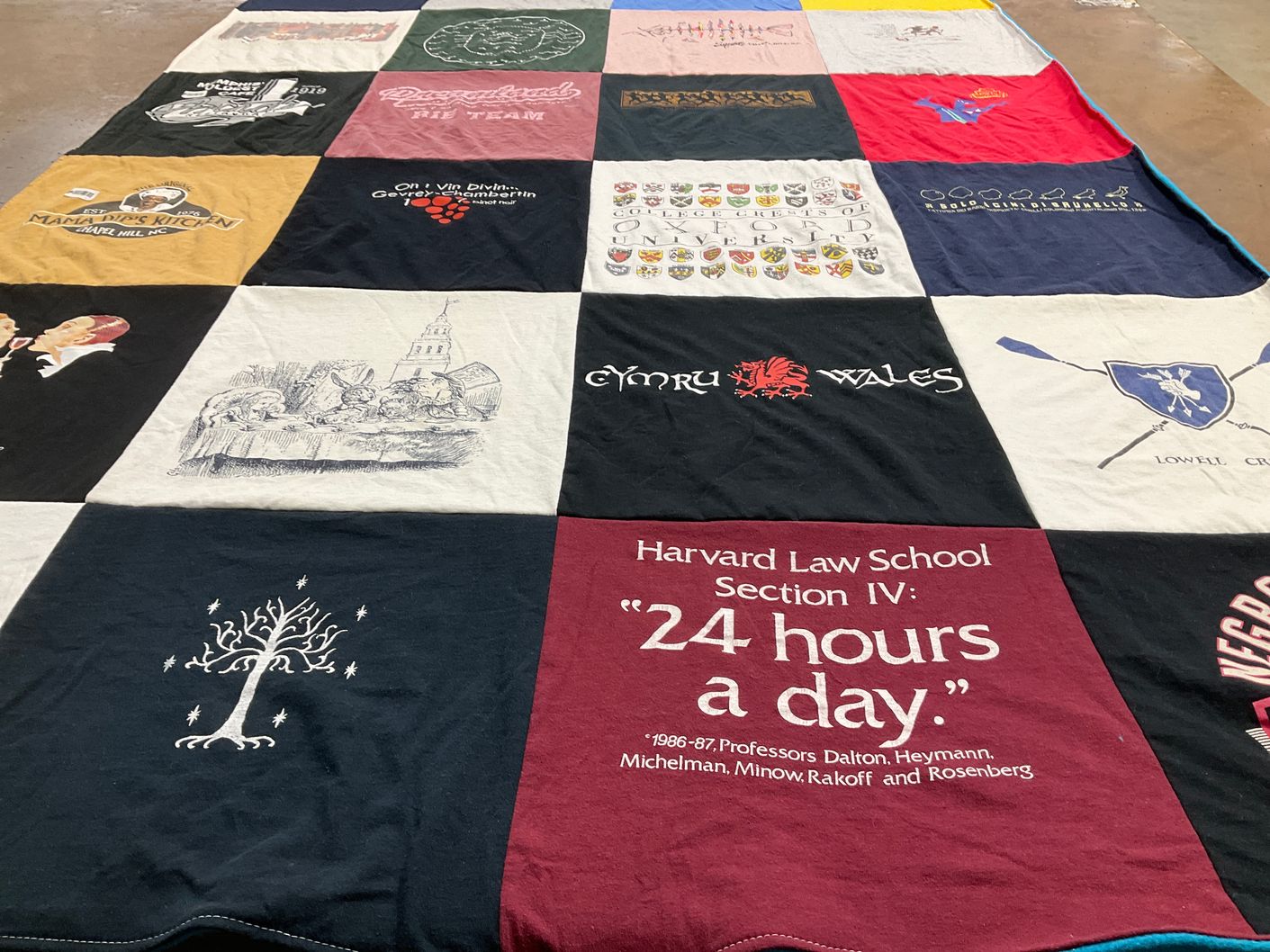 T-shirt quilt featuring lowell crew by Sally from MI