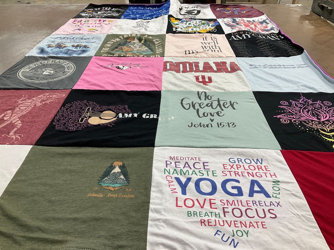 T-shirt quilt from indiana university by Diana from IN