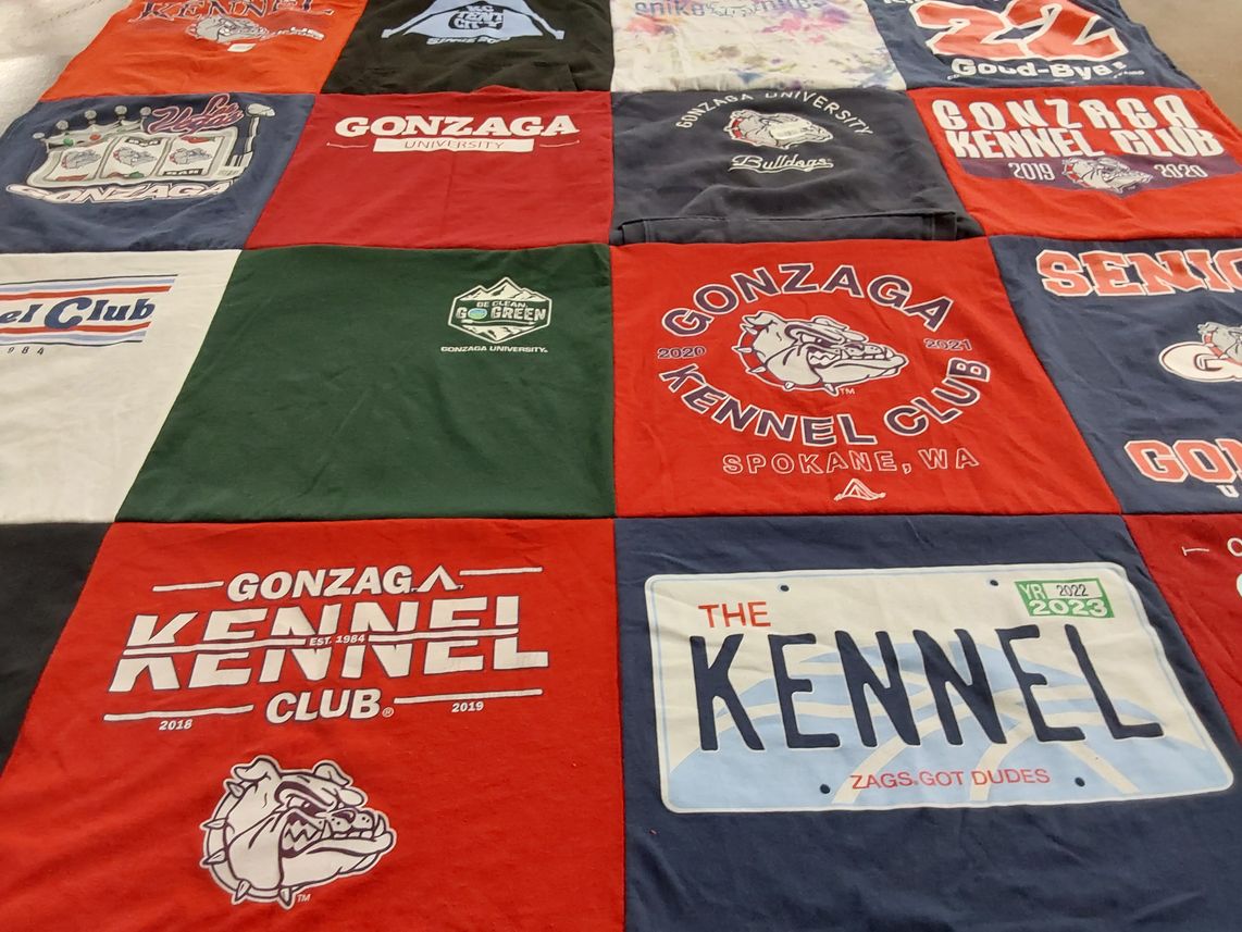 T-shirt quilt from gonzaga university by Erin from WA