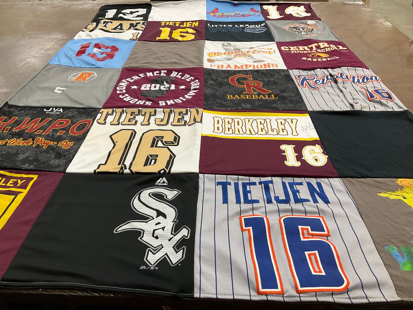 T-shirt quilt featuring titans baseball team, chicago white sox by Jayne from NJ