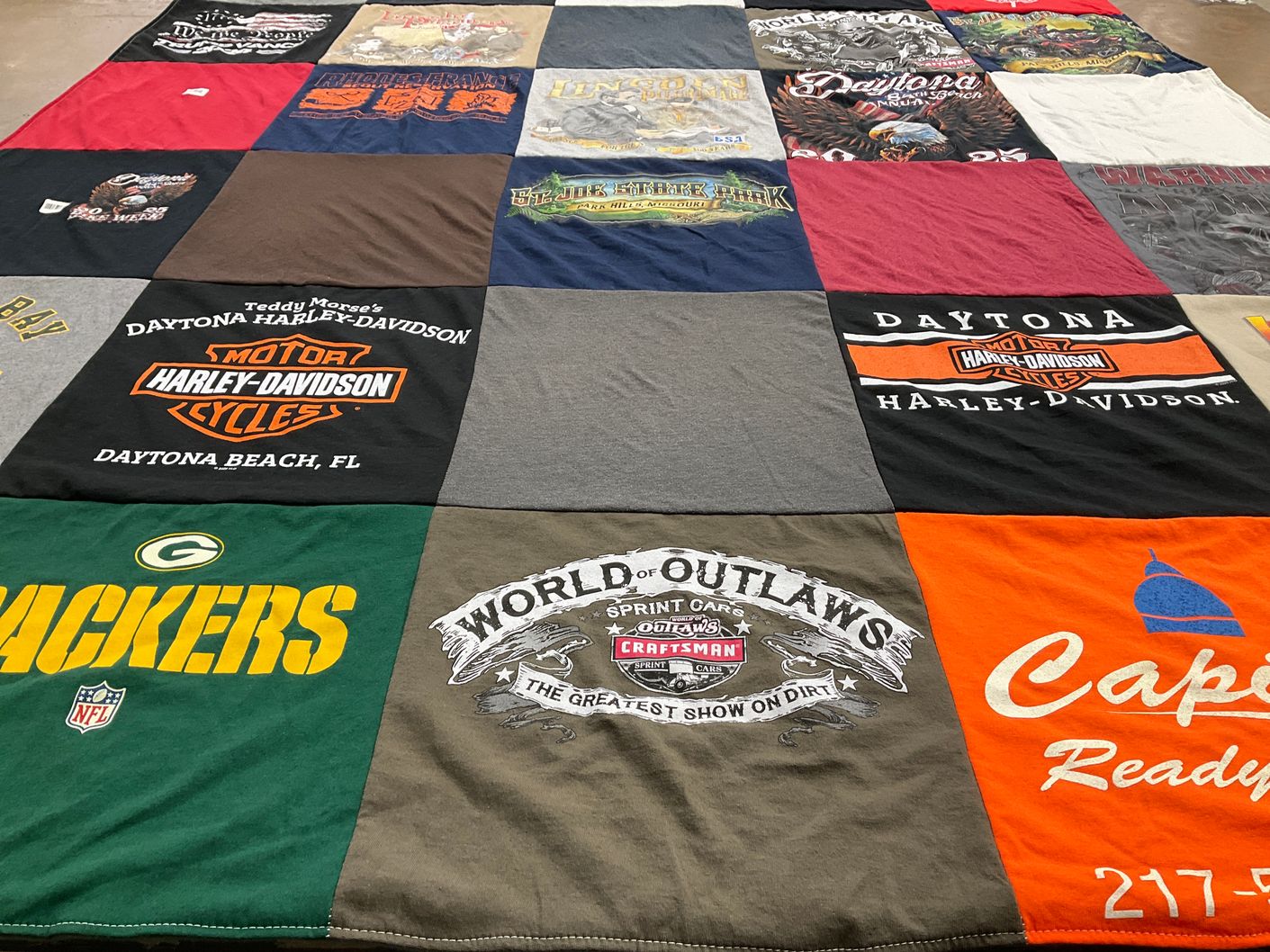 T-shirt quilt featuring green bay packers by Carole from IL