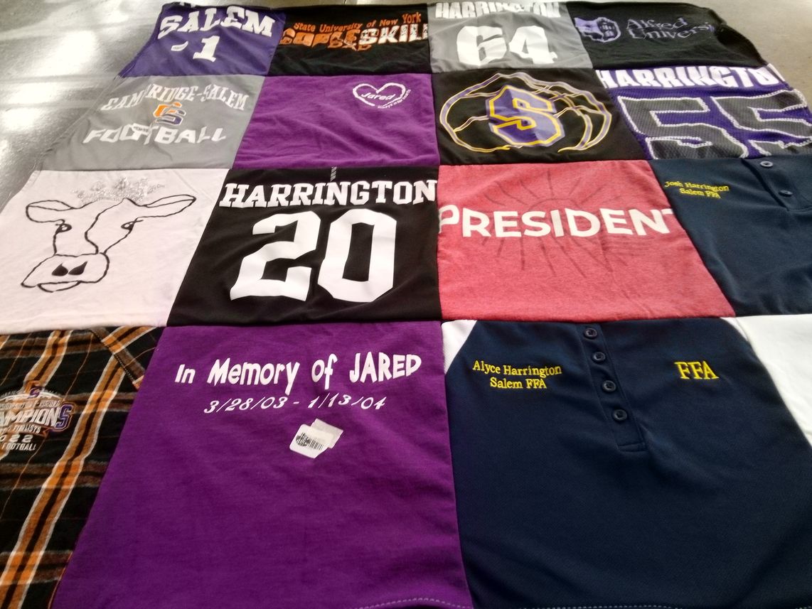 T-shirt quilt featuring cambridge-salem football by Andrea from NY