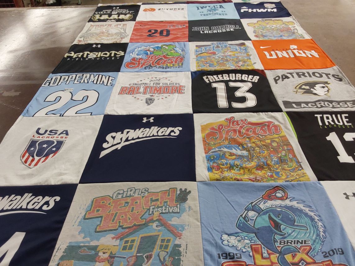 T-shirt quilt featuring patriots field hockey by Stefanie from MD