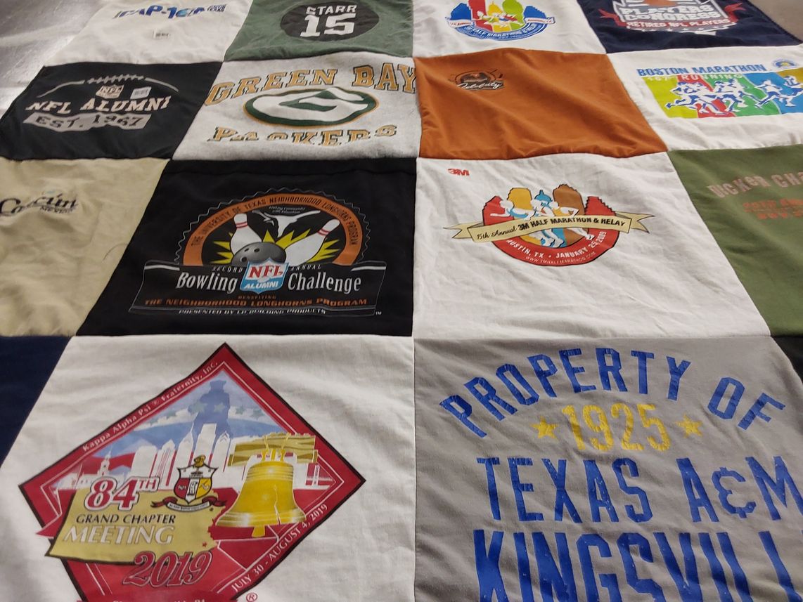 T-shirt quilt featuring green bay packers by Kia from TX