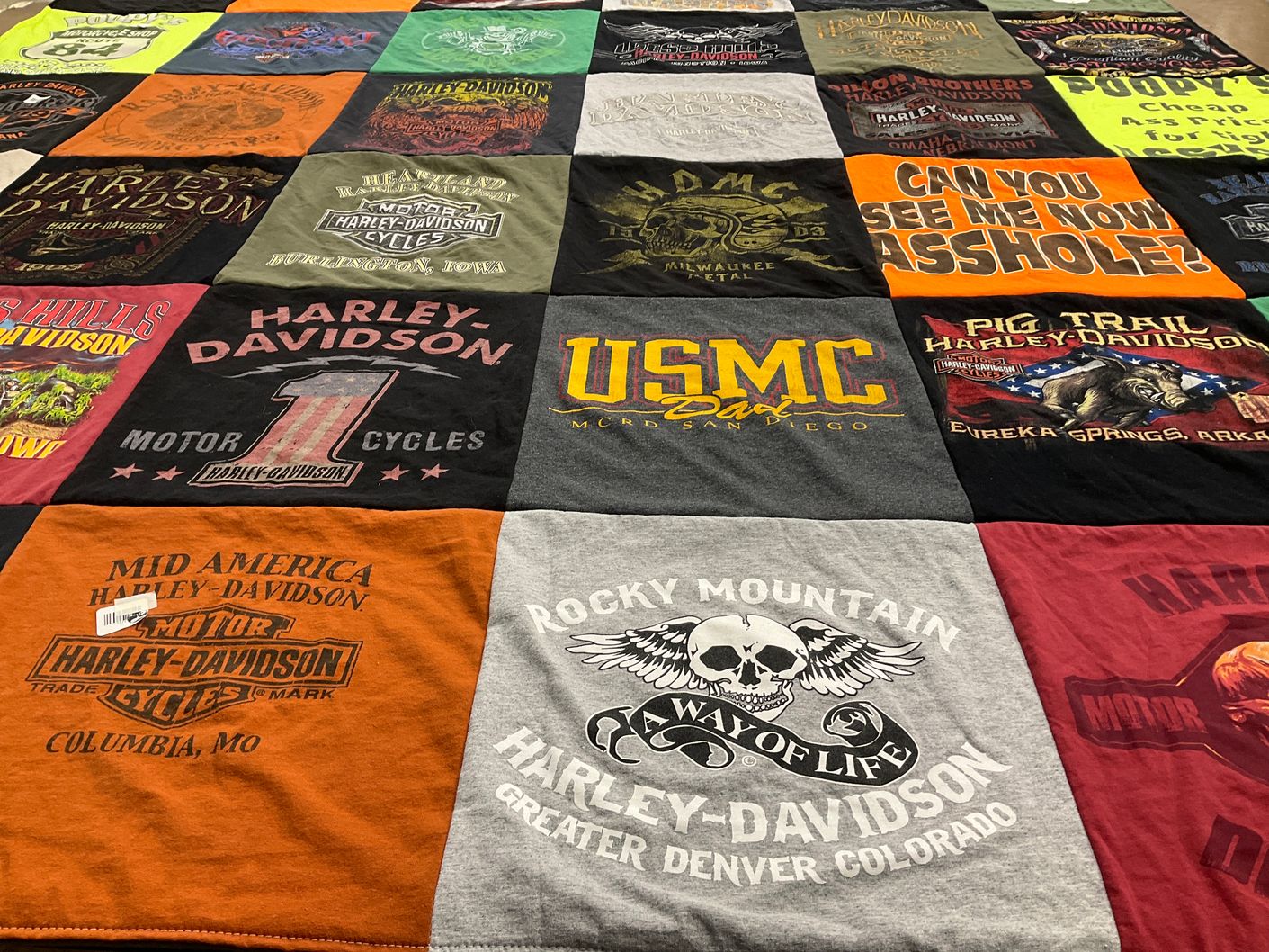 T-shirt quilt from university of northern iowa by Darrell from NE