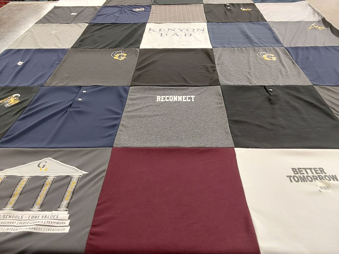 T-shirt quilt from kenyon college by Samantha from OH