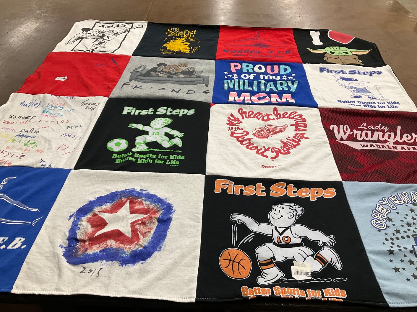 T-shirt quilt featuring lady wranglers by Amanda from WY