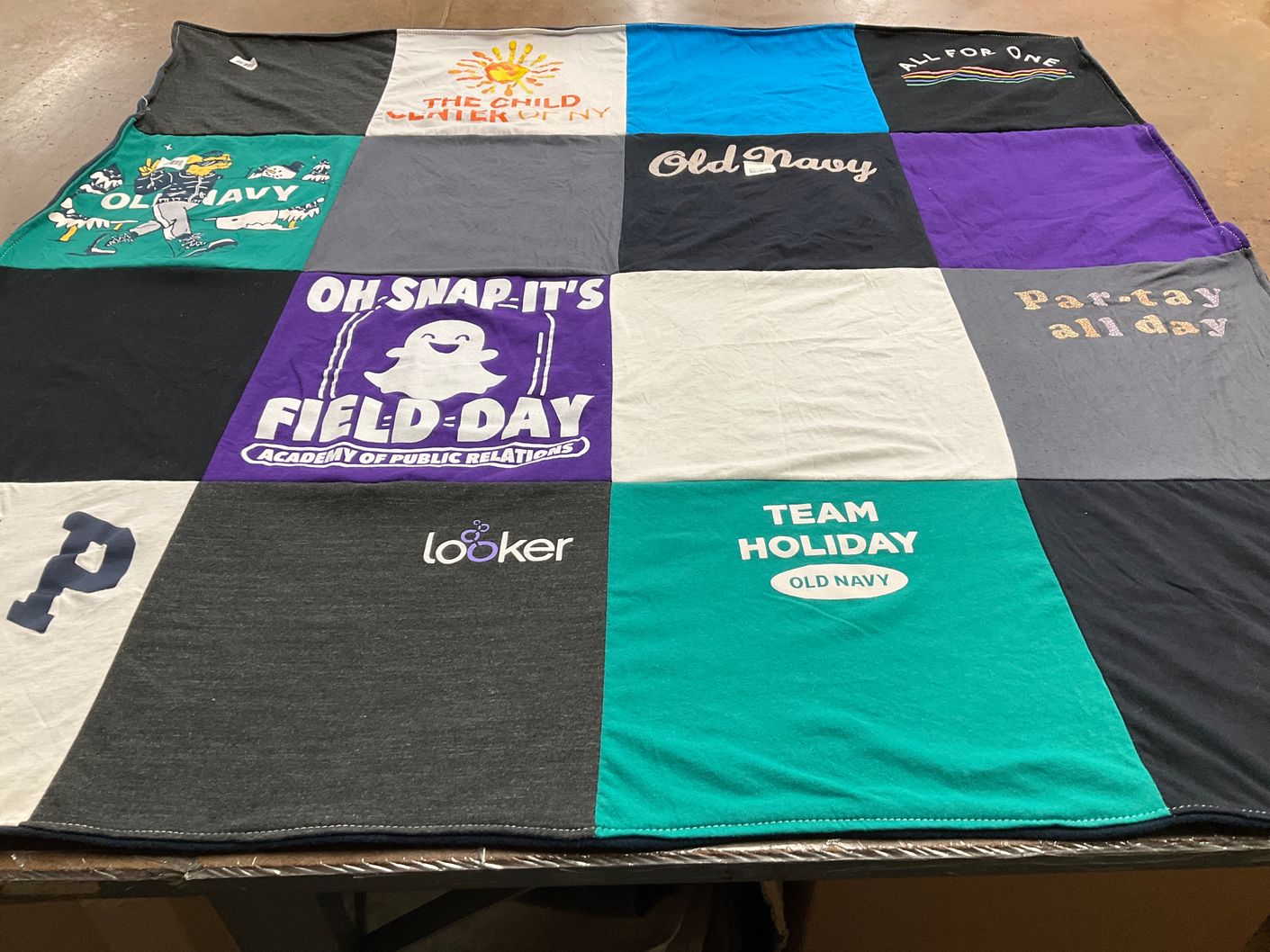 T-shirt quilt with fashion, recreation themes by Lynelle from NY