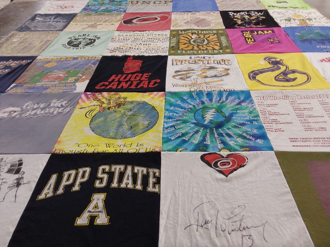 T-shirt quilt from appalachian state university by Deborah from NC