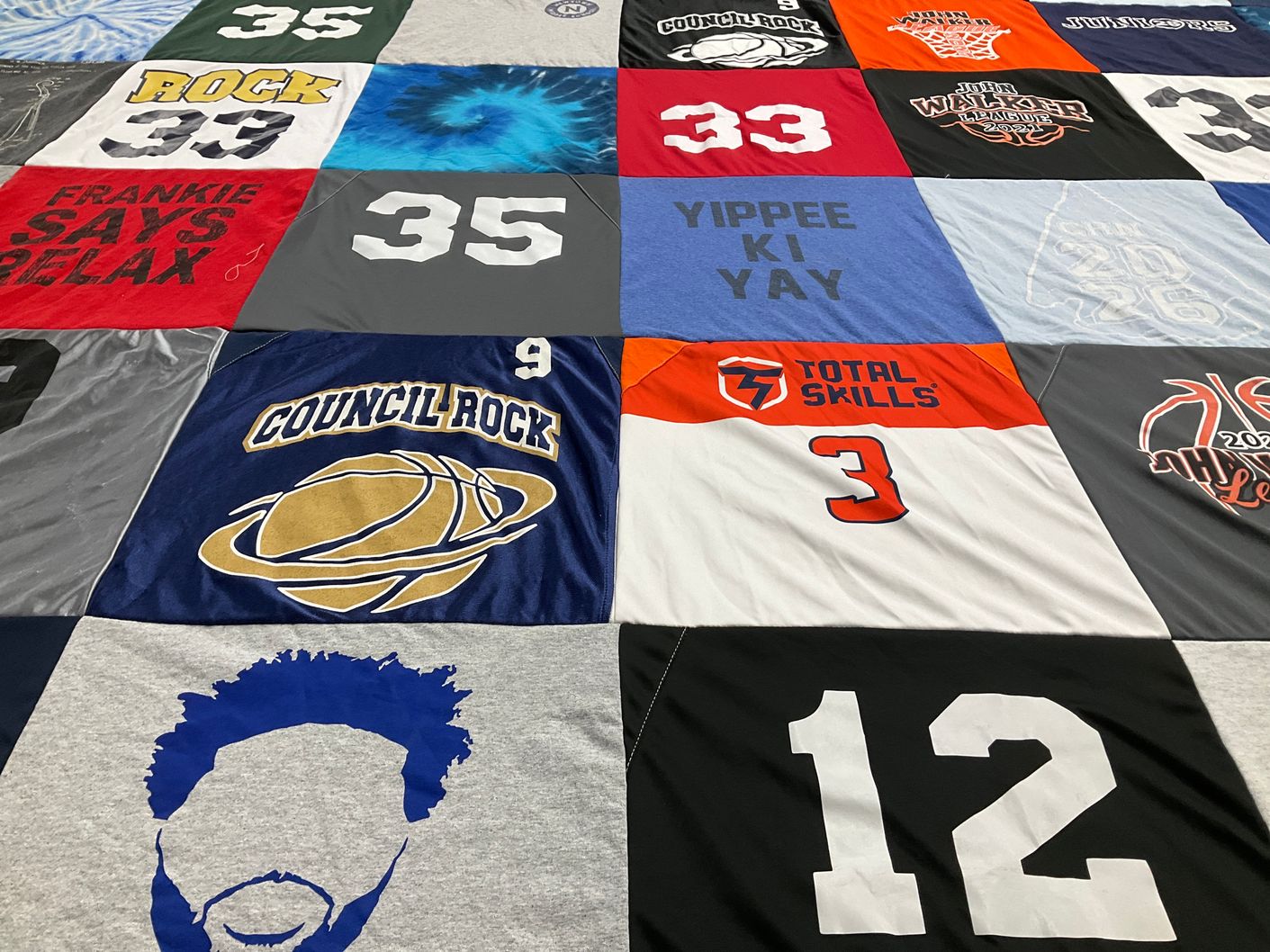 T-shirt quilt from council rock high school by Michele from PA