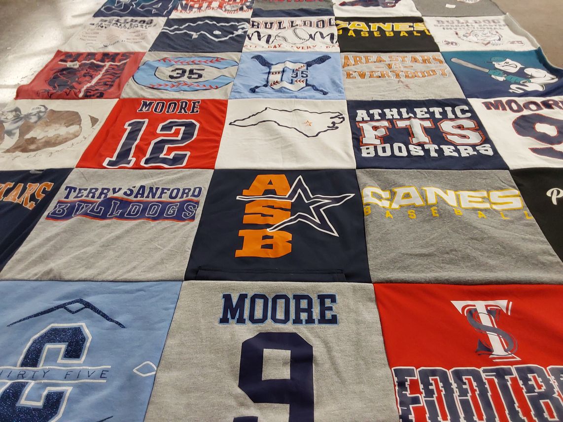T-shirt quilt featuring terry sanford bulldogs by April from NC
