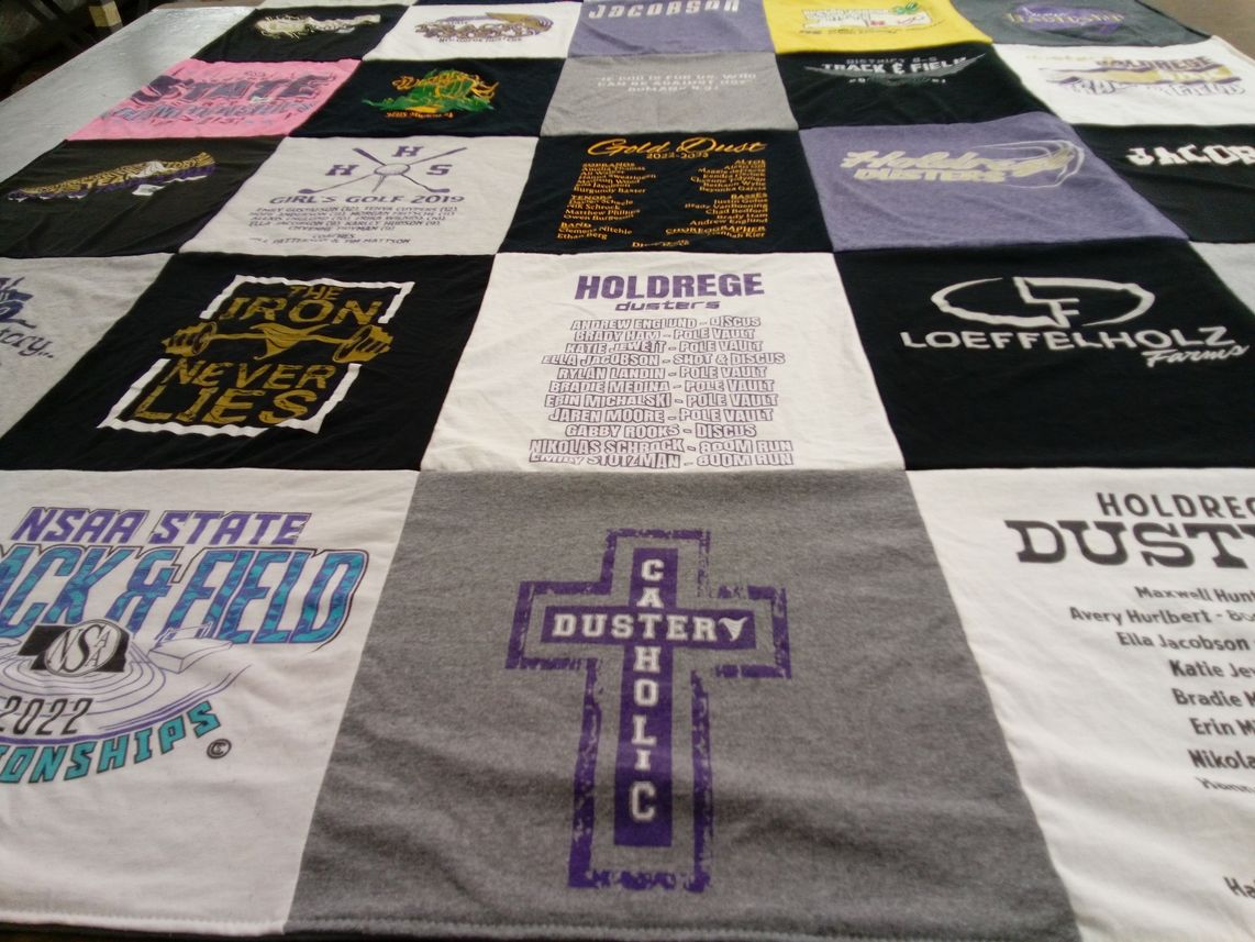 T-shirt quilt featuring holdrege dusters by Kristine from NE