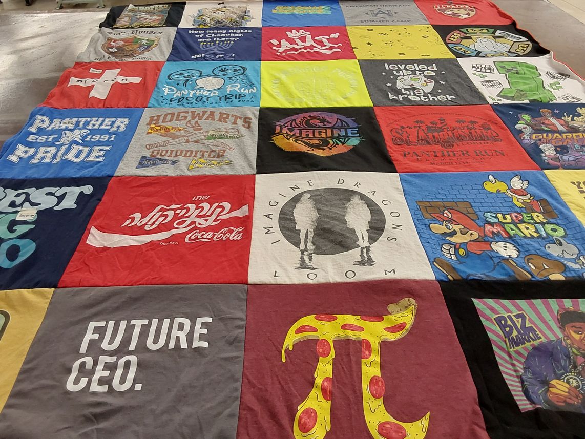 T-shirt quilt from saint augustine high school by Stacey from FL