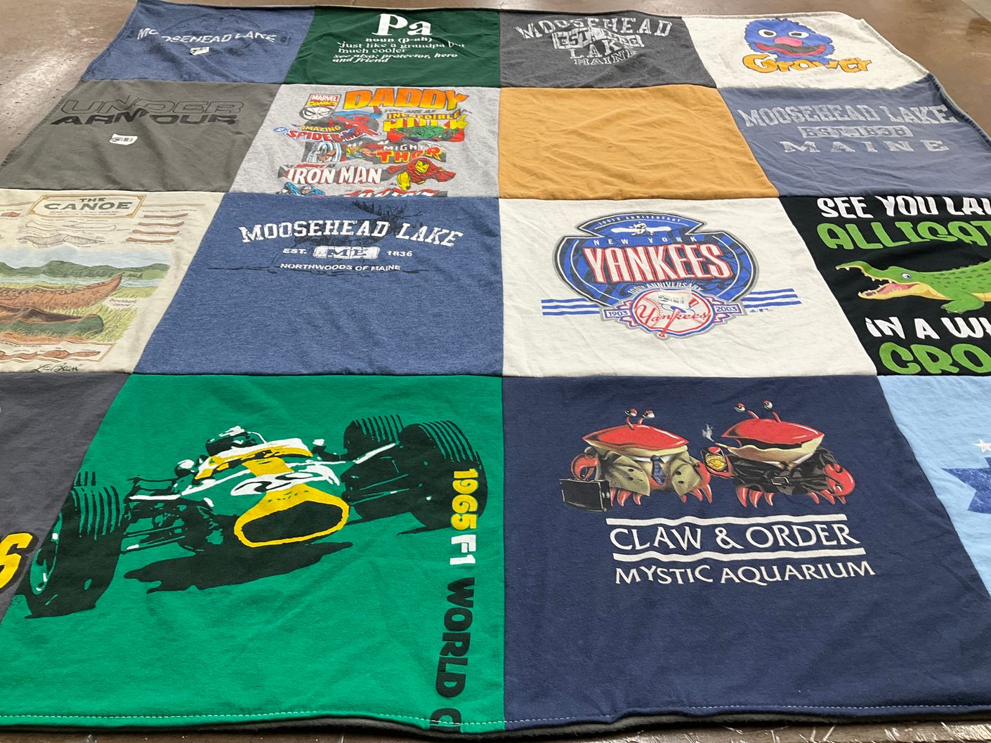 T-shirt quilt featuring new york yankees by Kris from NY