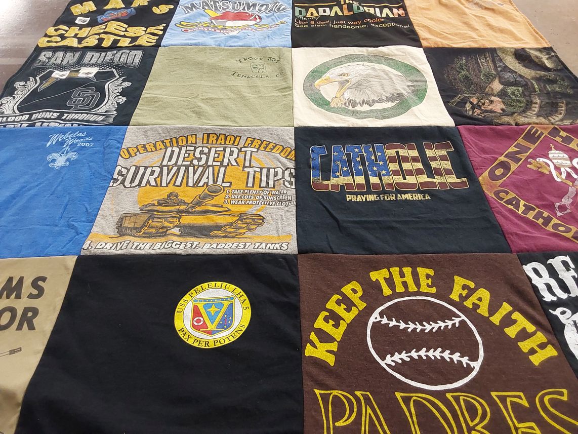T-shirt quilt featuring san diego padres by Laurence from CA