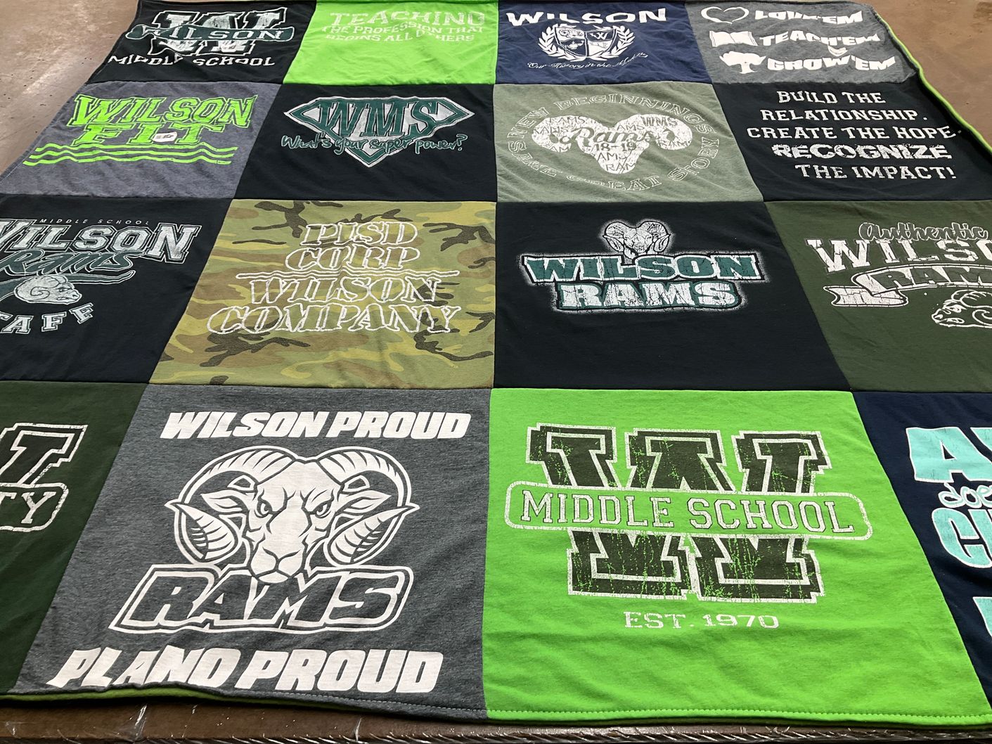 T-shirt quilt featuring wilson rams by Melinda from TX