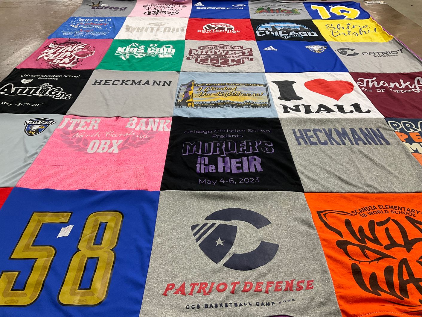 T-shirt quilt featuring lakes united by Stephanie from MN