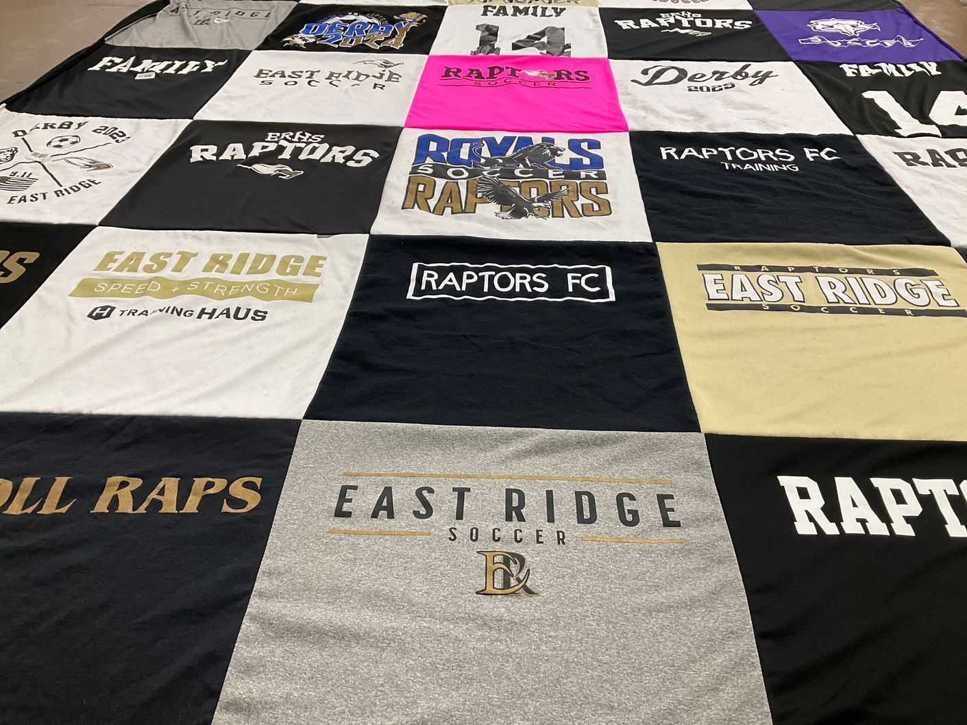 T-shirt quilt featuring raptors soccer, raptors fc by Melinda from MN