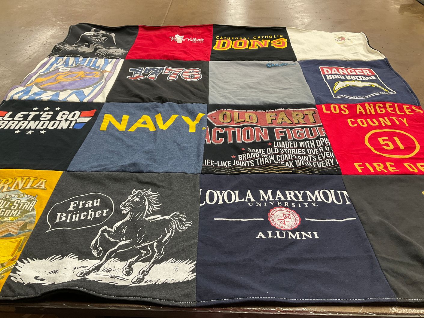 T-shirt quilt featuring cathedral catholic high school by Laurence from CA