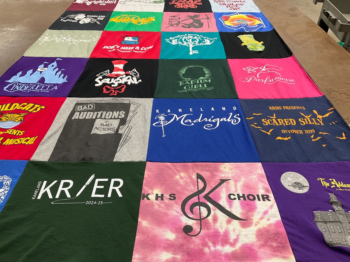 T-shirt quilt from kaneland high school by Sophie from IL