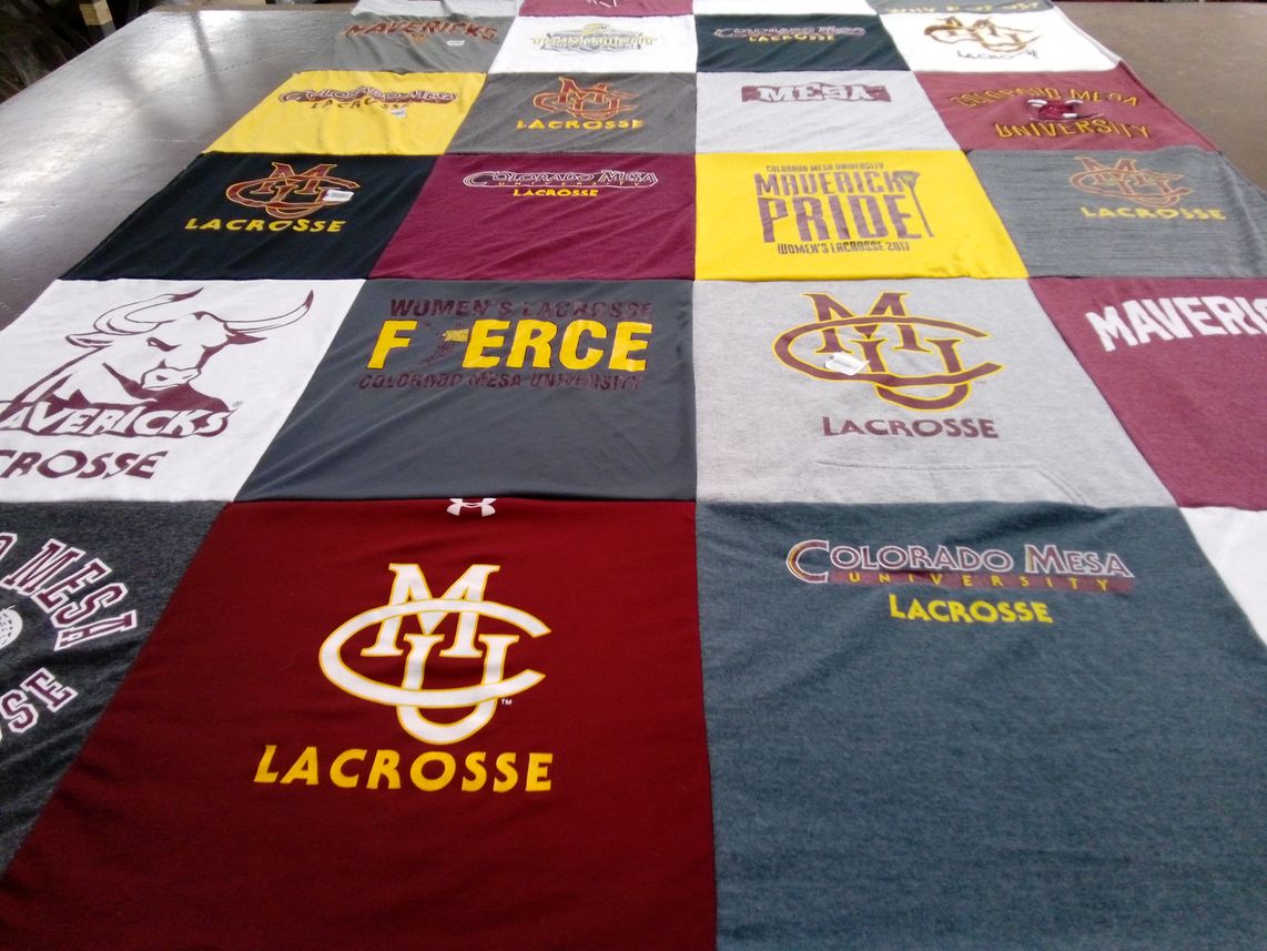 T-shirt quilt from colorado mesa university by Amanda from CO