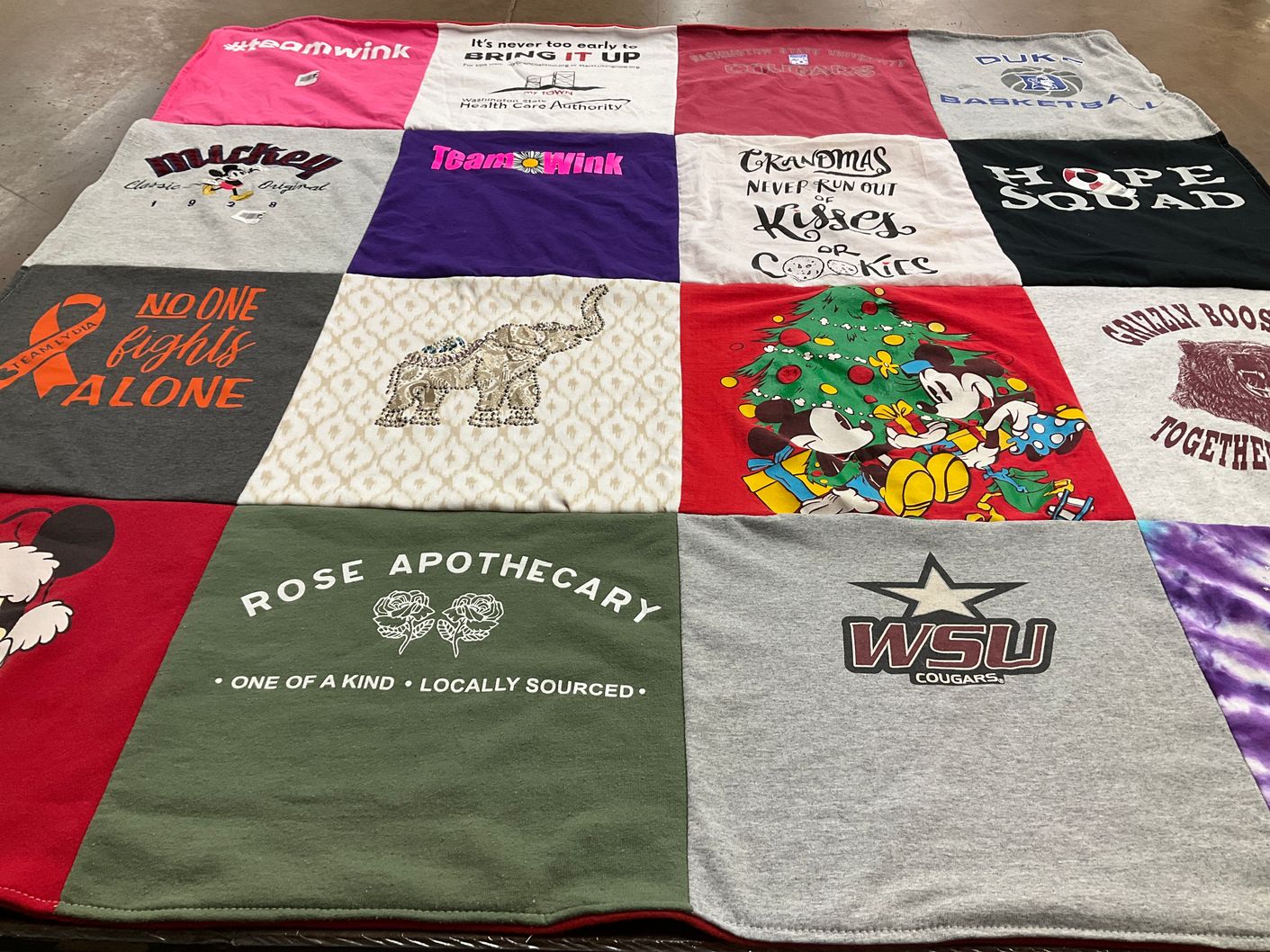 T-shirt quilt featuring wsu cougars by Theresa from WA