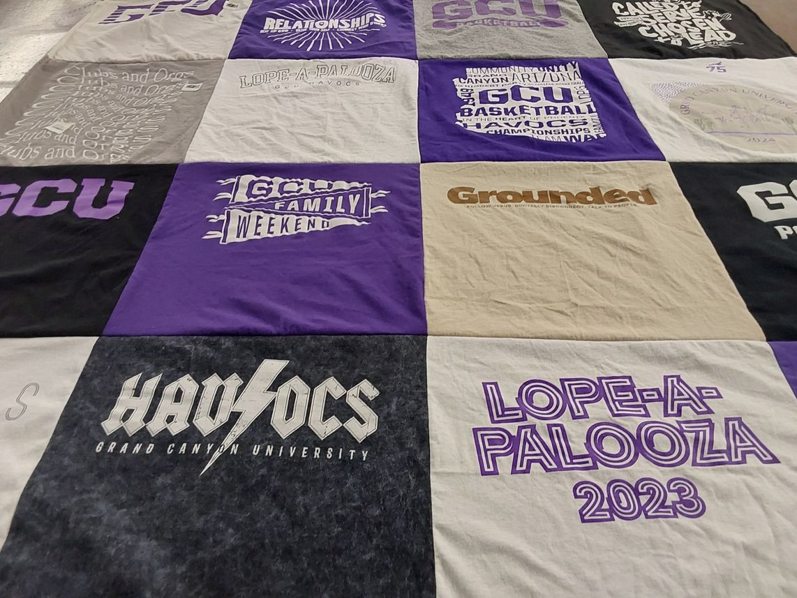 T-shirt quilt featuring havocs, gcu basketball by Jennifer from AZ