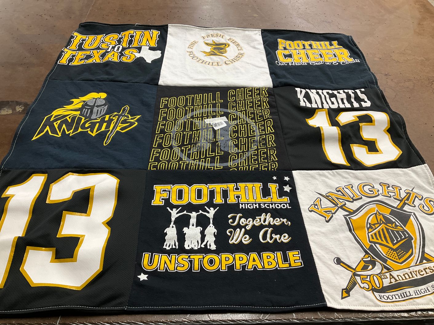 T-shirt quilt featuring knights by Stephanie from TN