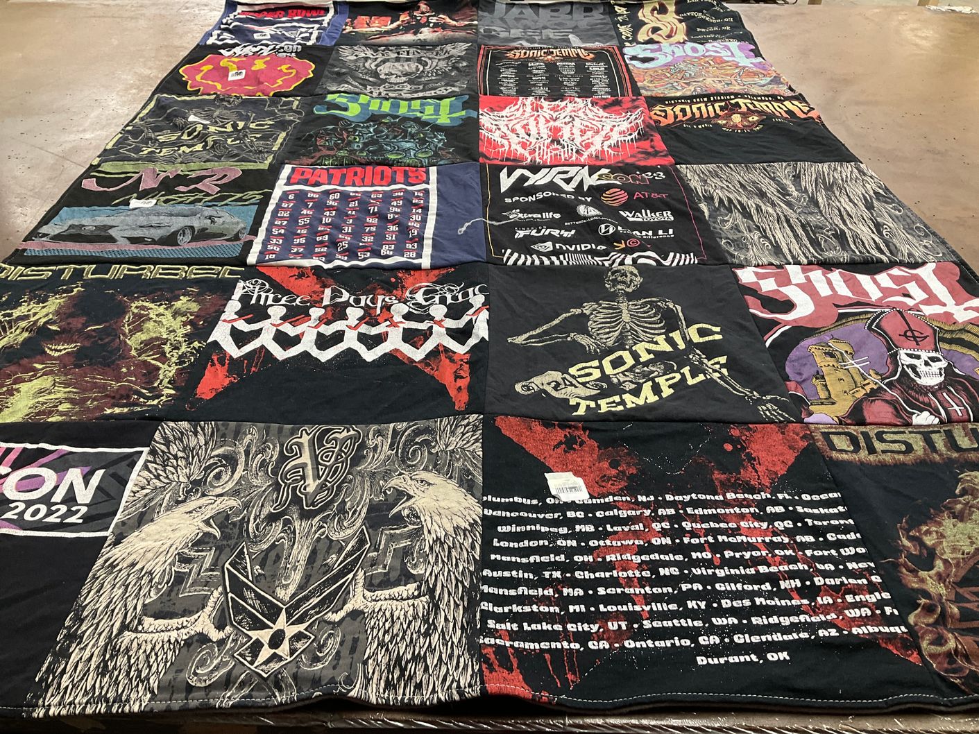 T-shirt quilt featuring new england patriots by Tara from OH