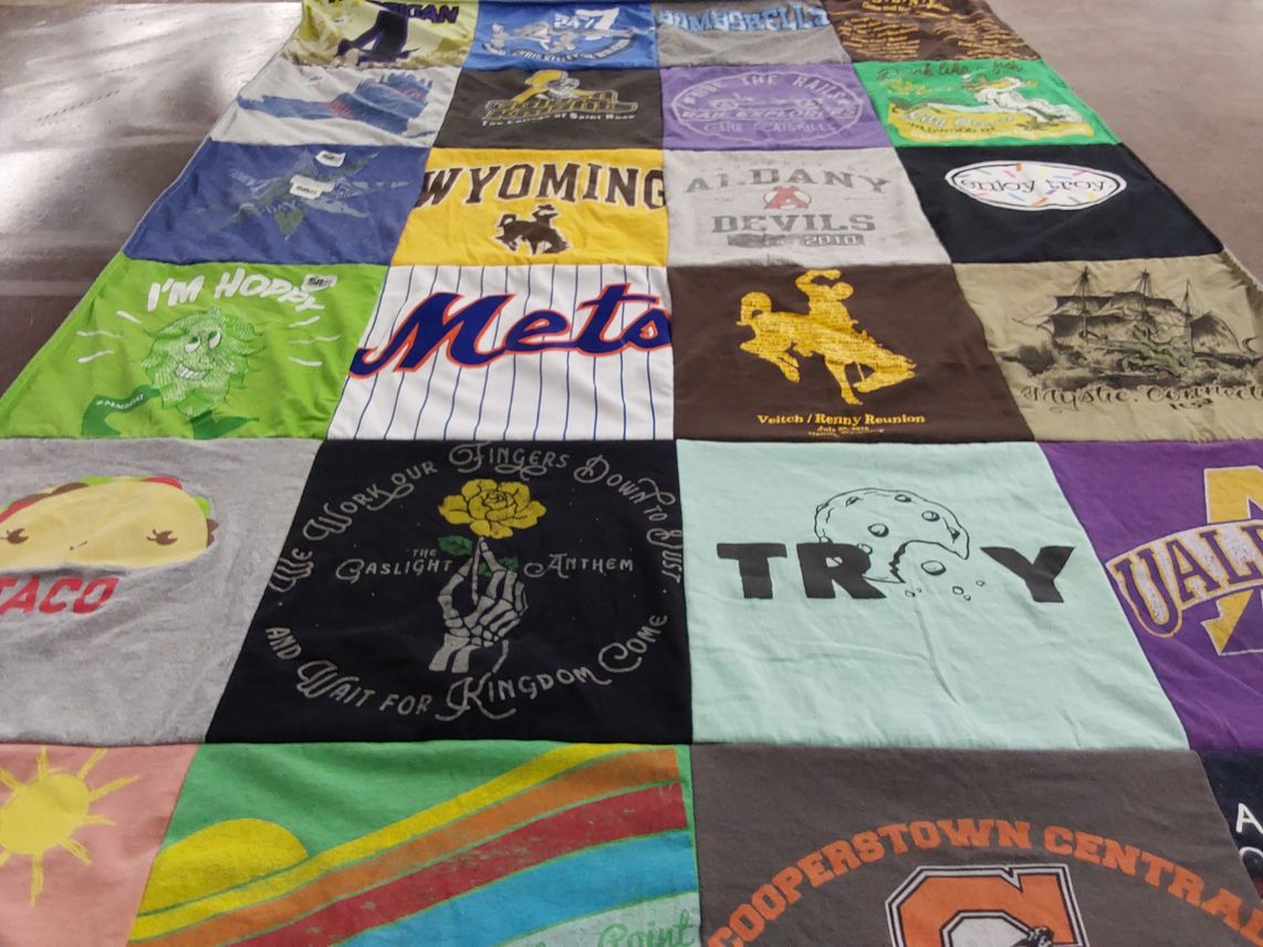 T-shirt quilt featuring new york mets by Kayla from NY