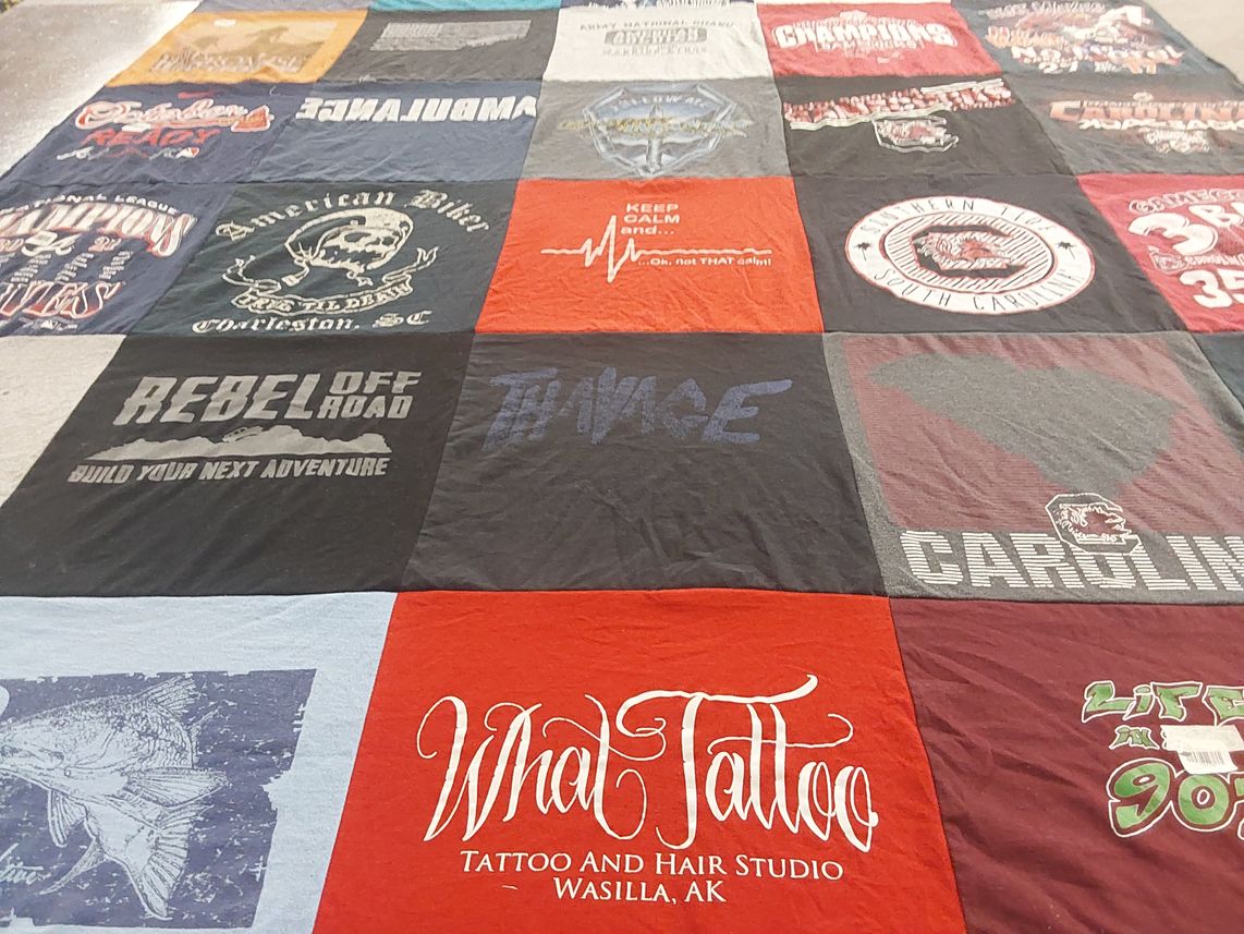 T-shirt quilt from university of south carolina by Bill from AK