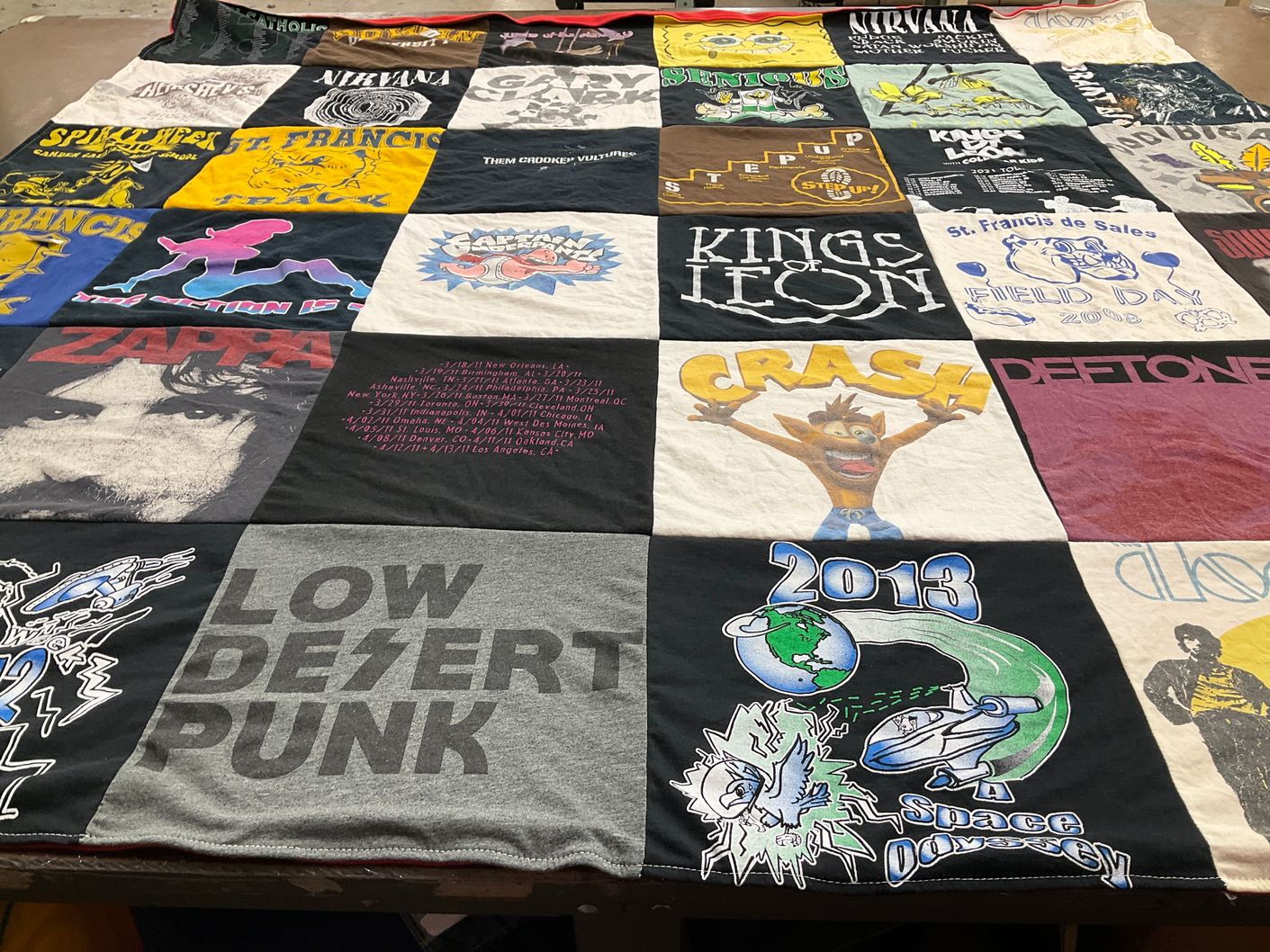 T-shirt quilt from st francis university by Anthony from NJ